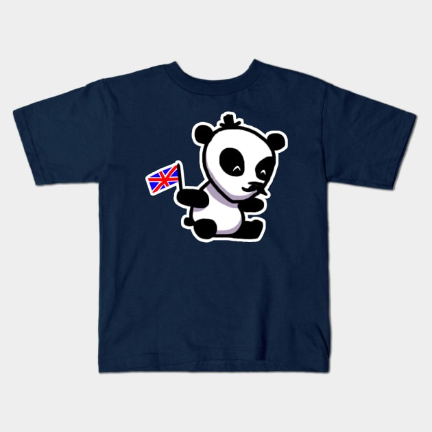 Fancy Panda Shirt Kids T-Shirt by The darkcartoon